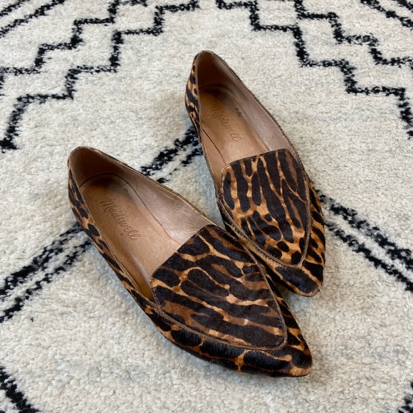Madewell Lou Animal Print Calf Hair Loafers size 6 - Picture 4 of 8